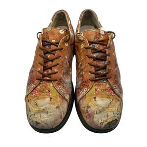 ICON The Kiss Gustav Klimt Leather Art Shoes Women’s 8 Made in USA art to wear